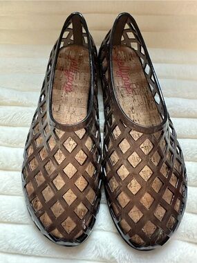 Jellypop Uma Jelly Flat Shoes, Gray, Women's Size 9